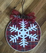 Load image into Gallery viewer, Snowflake Christmas Hoop