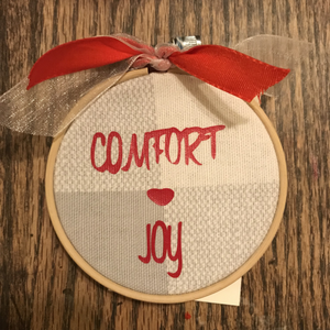 Comfort & Joy Christmas Hoop