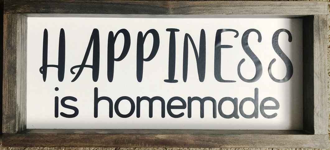 Happiness Farmhouse Framed Sign