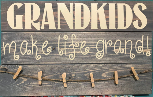 Grandkids Make Life Grand photo board